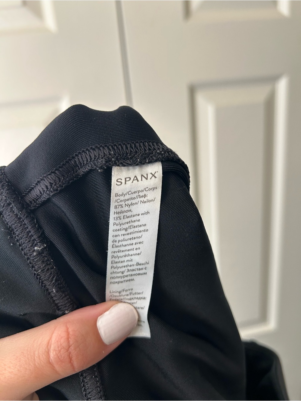 SPANXshape by Sara Blakely Faux Leather Black Shiny Leggings - Picture 7 of 7